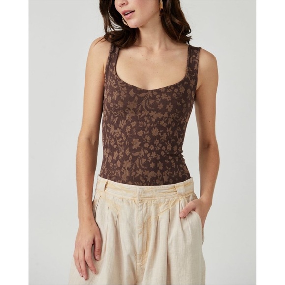 NWT! Free People Intimately Printed Clean Lines Bodysuit - Picture 3 of 9